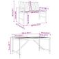 Preview: Garten Essgruppe 3 Stk. Braun Massivholz Akazie