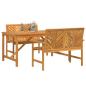 Preview: Garten Essgruppe 3 Stk. Braun Massivholz Akazie