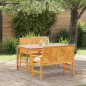 Preview: Garten Essgruppe 3 Stk. Braun Massivholz Akazie