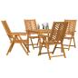 Preview: Garten Essgruppe 5 Stk. Braun Massivholz Akazie