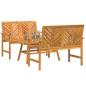 Preview: 3-teiliges Garten-Lounge-Set Massives Holz Akazie