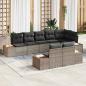 Preview: ARDEBO.de - Gartensofa-set 8 Stk. 8-Sitzanzahl Grau Polyrattan