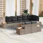 Preview: ARDEBO.de - Gartensofa-set 8 Stk. 8-Sitzanzahl Grau Polyrattan