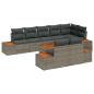 Preview: Gartensofa-set 8 Stk. 8-Sitzanzahl Grau Polyrattan