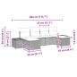 Preview: 6-teiliges Garten-Sofa Set mit Kissen Beige Poly Rattan Akazie