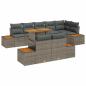 Preview: Garten-Sofa-Set 9 stk. Grau Poly Rattan