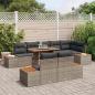 Preview: Garten-Sofa-Set 9 stk. Grau Poly Rattan