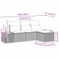 Preview: 4-teiliges Garten-Sofa-Set mit Kissen Beige Poly Rattan
