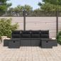 Preview: Garten-Sofa-Set 6 pcs Schwarz 55 x 62 x 69 cm Poly Rattan