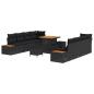 Preview: Gartensofa-set 11 Stk. 10-Sitzanzahl Schwarz