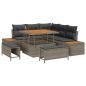 Preview: Gartensofa-set 8 stk. 7-Sitzanzahl Grau Poly Rattan