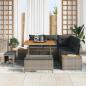 Preview: Gartensofa-set 8 stk. 7-Sitzanzahl Grau Poly Rattan
