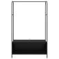 Preview: Kleiderständer mit Ablagen Schwarz Eiche 100x44x160 cm