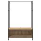 Preview: Kleiderständer mit Ablagen Artisan Eiche 100x44x160 cm