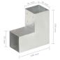 Preview: Pfostenverbinder L-Form Verzinktes Metall 91 x 91 mm