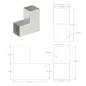Preview: Pfostenverbinder L-Form Verzinktes Metall 91 x 91 mm