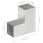 Preview: Pfostenverbinder L-Form Verzinktes Metall 91 x 91 mm