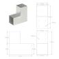 Preview: Pfostenverbinder L-Form Verzinktes Metall 91 x 91 mm