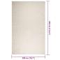 Preview: Teppich ZIZUR Creme 200x290 cm Jute-Optik Indoor und Outdoor