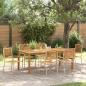 Preview: ARDEBO.de - 7-teiliges Garten Essset Beige Poly-Rattan Akazie