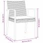 Preview: 7-teiliges Garten-Esstischset mit Kissen Braun Poly-Rattan
