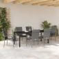 Preview: 7-teiliges Garten-Essset Grau Poly-Rattan
