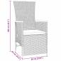 Preview: 7-teiliges Garten-Dining-Set mit Kissen Grau Poly Rattan