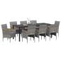 Preview: 9-teiliges Garten-Essset Grau Poly-Rattan