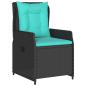 Preview: 7-teiliges Garten-Essset Schwarz Poly-Rattan