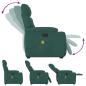 Preview: Elektrischer Massagesessel mit Aufstehhilfe Dunkelgrün Stoff