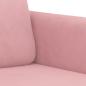 Preview: 3-tlg. Sofagarnitur mit Kissen Rosa Samt