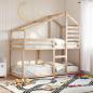 Preview: ARDEBO.de - Etagenbett ohne Matratze 90x190 cm Massivholz Kiefer