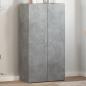 Preview: ARDEBO.de - Aktenschrank Betongrau 60x32x115 cm Holzwerkstoff