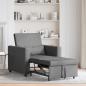 Preview: 3-in-1 Einzelsofabett umwandelbar Dunkelgrau Stoff