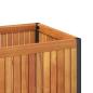 Preview: Pflanzkübel 110x30x27,5 cm Massivholz Akazie und Stahl