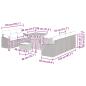 Preview: 10-teiliges Garten-Sofa-Set mit Kissen Beige Poly-Rattan Akazie