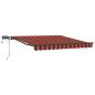 Preview: Manuelle einziehbare Markise mit LED Orange und Braun 300x250 cm