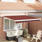 Preview: ARDEBO.de - Automatische Ausziehbare Markise Orange und Braun 300x250 cm