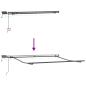 Preview: Manuelle einziehbare Markise mit LED in Rot und Weiß 300x250 cm