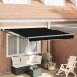 Preview: ARDEBO.de - Automatische Einziehbare Markise Schwarz 300x250 cm