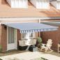 Preview: ARDEBO.de - Automatische einziehbare Markise Blau und Weiß 350x250 cm
