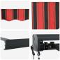 Preview: Manuelle einziehbare Markise mit LED in Orange und Braun 350x250 cm