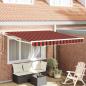 Preview: ARDEBO.de - Manuelle einziehbare Markise Orange und Braun 350x250 cm