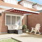 Preview: Ausziehbare Markise Rot und Schwarz 350 x 250 x 165 cm