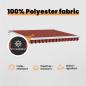 Preview: Ausziehbare Markise Rot und Schwarz 350 x 250 x 165 cm