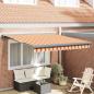 Preview: ARDEBO.de - Automatische einziehbare Markise Gelb und Orange 350x250 cm