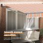 Preview: manuelle einziehbare Markise mit mehrfarbigem Streifen 350x250 cm