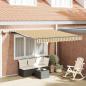 Preview: ARDEBO.de - Manuelle einziehbare Markise mit LED Mehrfarbigem Streifen 350x250 cm