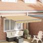 Preview: ARDEBO.de - manuelle einziehbare Markise Multicolor Streifen 350x250 cm