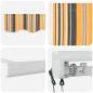 Preview: Automatische Einziehbare Markise mit Multicolor-Streifen 350x250 cm